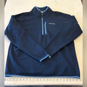 Columbia Dark Blue Fleece with Light Blue Trim